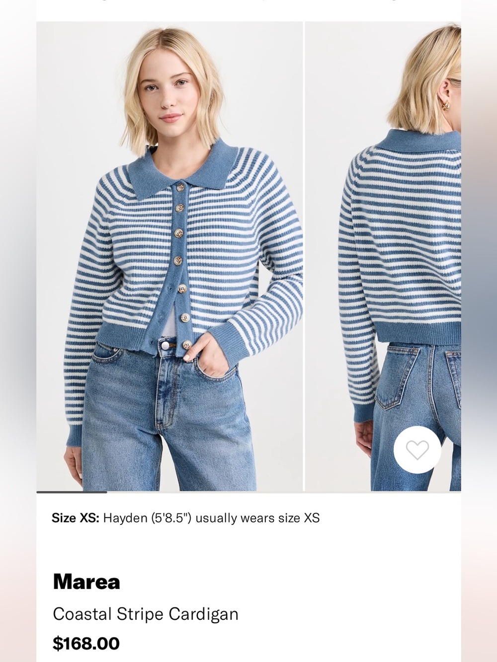 Marea Coastal Stripe Cardigan